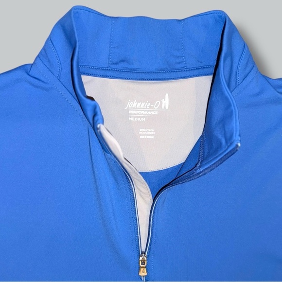 Johnnie-O Performance Quarter Zip Pullover Men’s Medium Blue Motion JMKO100300 - Picture 8 of 14